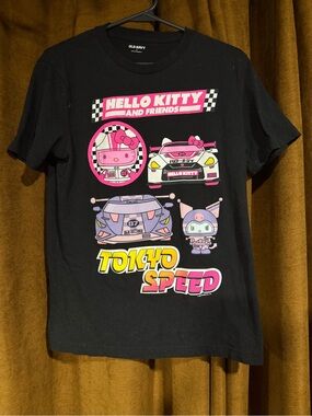 Old Navy Black Hello Kitty Graphic Tee with Pink Accent